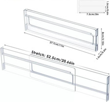 4/8 PCS Transparent Adjustable Drawer Dividers for Clothes