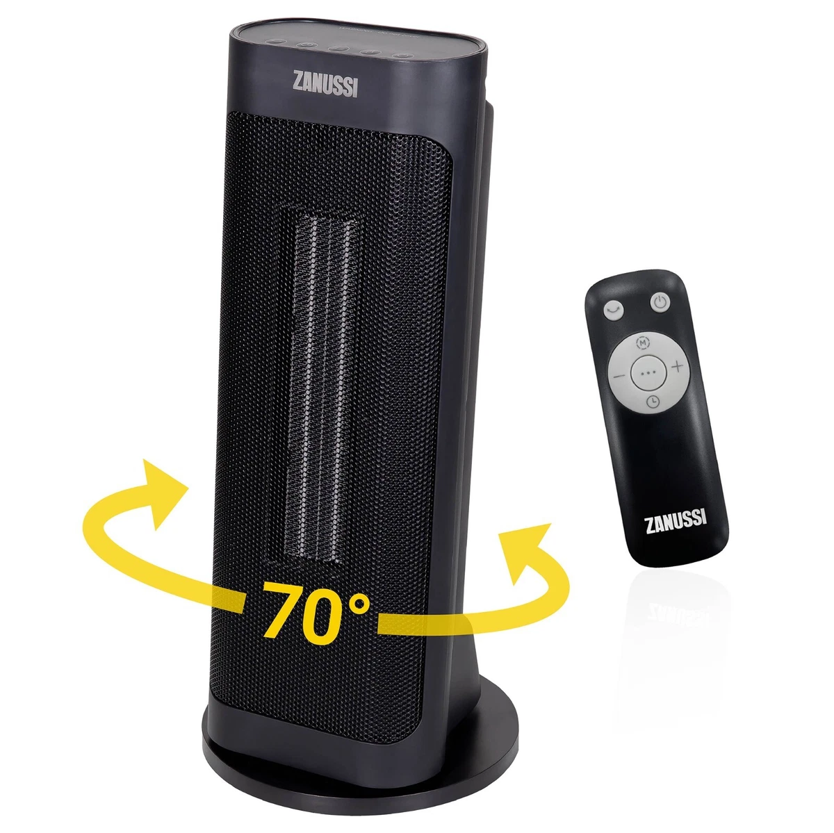 Zanussi Electric Heater 2000W Ceramic Tower Oscillating with Remote  ZPTCH3002B | eBay