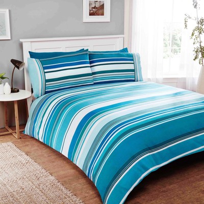 Stratos King Duvet Set 100 Brushed Cotton Flanelette Teal Cheapest On