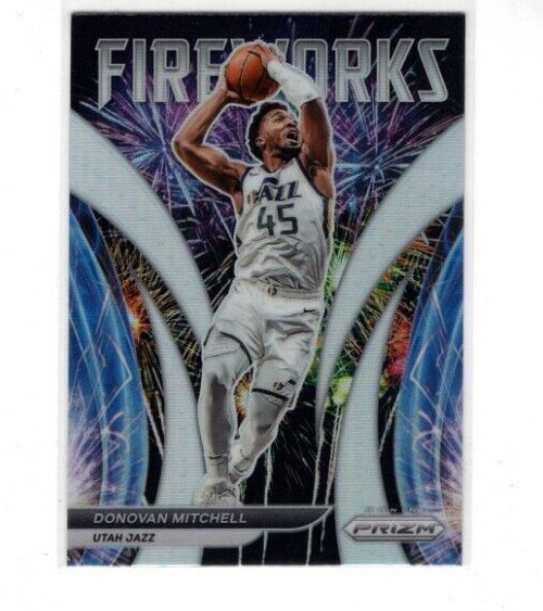 Donovan Mitchell 2021-22 Panini Prizm Fireworks Prizms Silver #10
