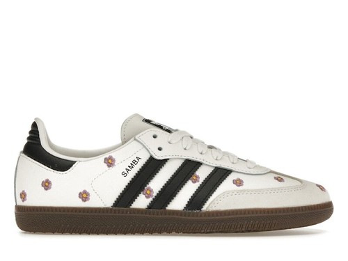 adidas Samba OG White Embroidered Floral W - IF4398 - Picture 1 of 6