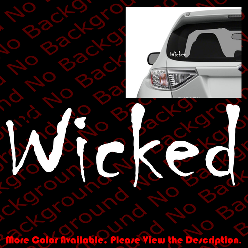 Scary Word WICKED Car Window Vinyl Decal wicca witch goth evil sexy women FY026 - Bild 7 von 8