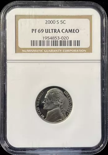 2000 S Jefferson Nickel Coin NGC PF69 UCAM Ultra Cameo Gem Proof