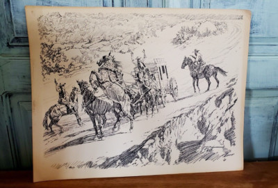 Western D. Putt  Offset Lithographic  Print by Enns/ USA / Rubbery in Progress