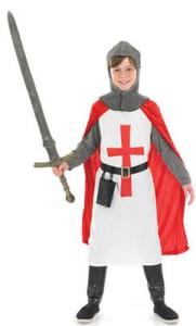 Crusader Knight Boys Fancy Dress St Georges Book Day Childs Kids Costume Outfit