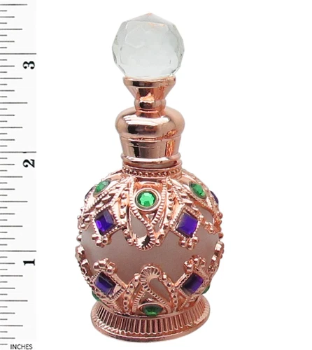 Botella de Perfume Vacía 15ML Damas Redonda Recargable De Colección Antigua Oro Rosa LO ÚLTIMO - Imagen 3 de 14