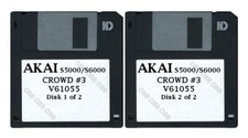 Akai S5000 / S6000 Set of Two Floppy Disks CROWD 3 V61055