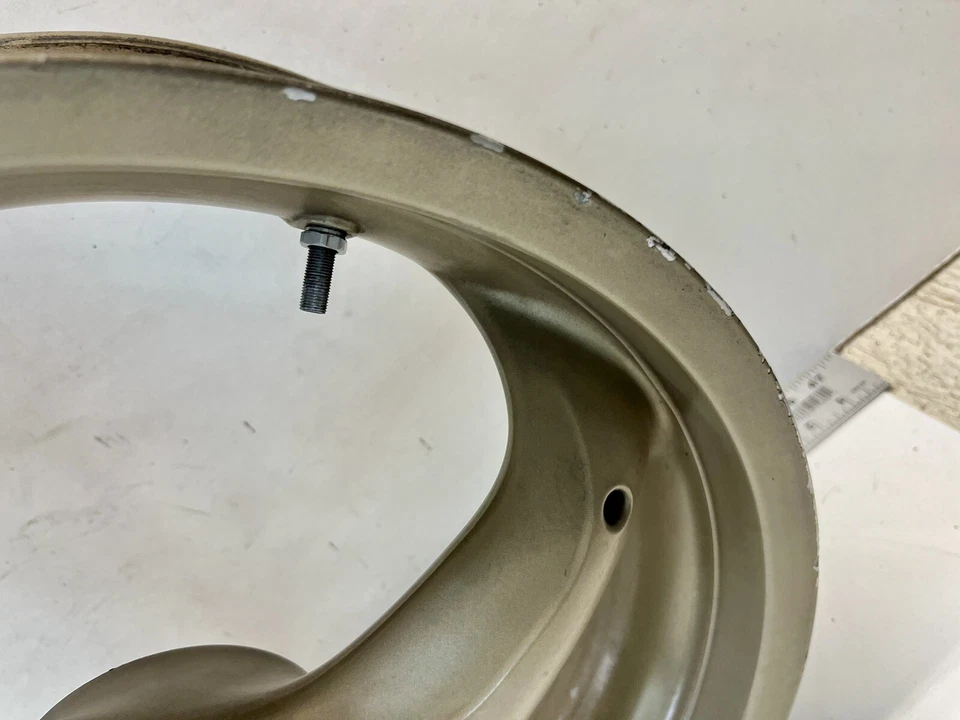 Ducati Genuine 748 916 996 SP 3 Spoke Superbike Rear Wheel Rim Gold STRAIGHT 98 - Image 3 of 4