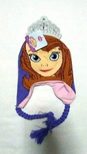 Disney Sofia The First Girl's Beanie Winter Hat w/ Ear Flap Lined NWT OSFM