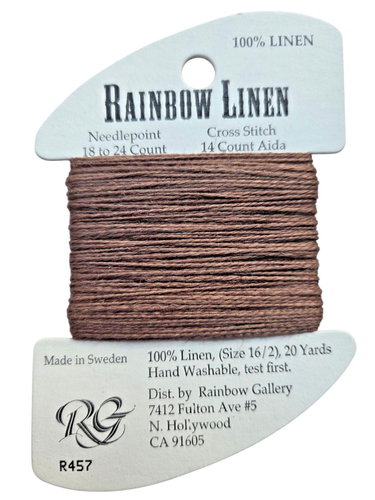 Rainbow Gallery Rainbow Linen Lot of 6 R457 Brown Needlepoint Cross Stitch - Picture 2 of 2