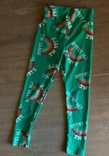 Kids Size S/M Lularoe St Patrick  s Day Kiss Me I  m Irish Leggings Pre Owned
