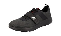 Prada Gewebe + Leder Leichte Linea Rossa Sneaker - 4E3174 Grau Neu - 9 43