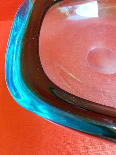 Scandinavian Accent Unique Hand-blown Bowl Modern European Design Influence - Picture 6 of 11