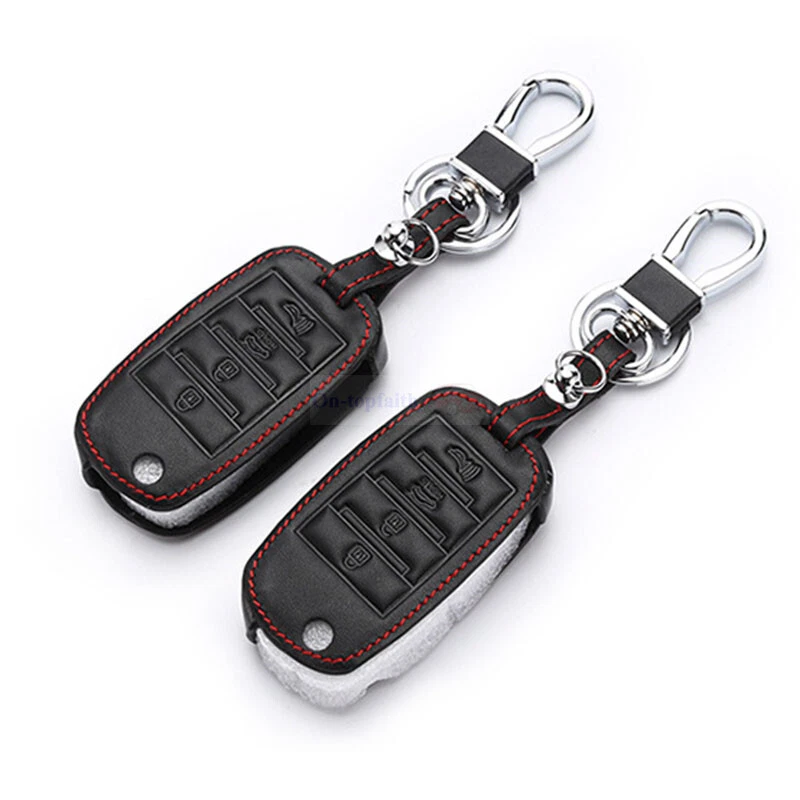Подходит для KIA Sportage Forte Soul 4 кнопки Flip кожаный дистанционный брелок сумка чехол - Изображение 4 из 4