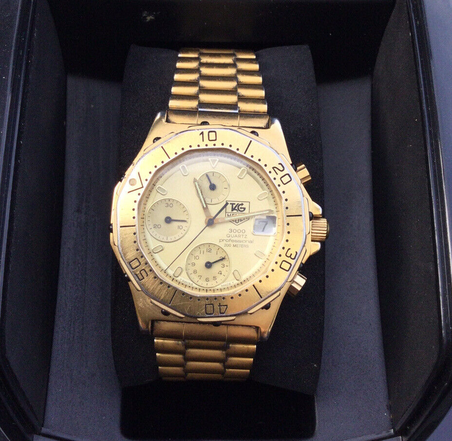TAG HEUER 3000 GOLD PLATED CHRONOGRAPH 1987 | eBay TAG HEUER 3000 GOLD PLATED CHRONOGRAPH 1987 | eBay