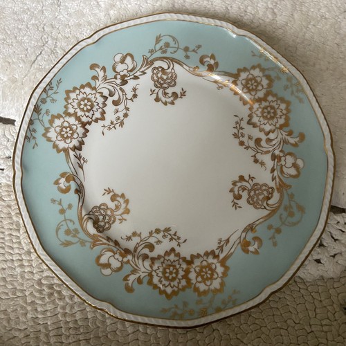 6 Royal Tettau Duchess Blue Green Dessert Or Salad Plates 8” Beautiful - Picture 8 of 8