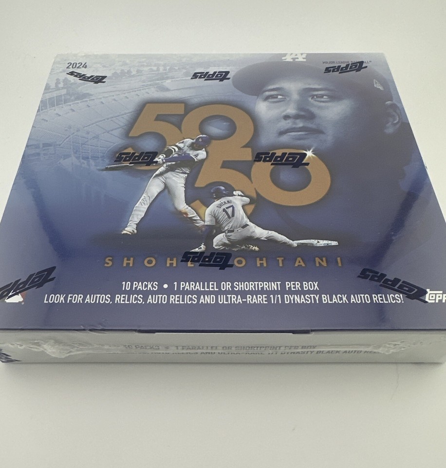 2024 Topps 50/50 Shohei Ohtani Sealed Box of 10 Packs New & Factory