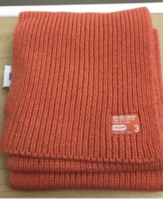 Superdry Unique Sample Super Bundle Scarf Coral BNWT UK