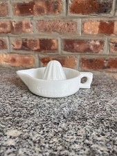 Vintage Sunkist Milk Glass White Juicer Citrus Reamer Made in USA PAT-NO 68764