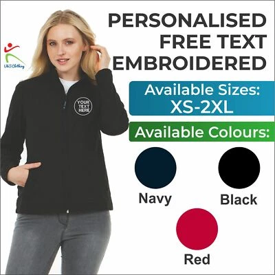 Personalised Ladies Softshell Jacket Embroidered Uneek UC613 Custom Workwear TOP - Image 1 of 4