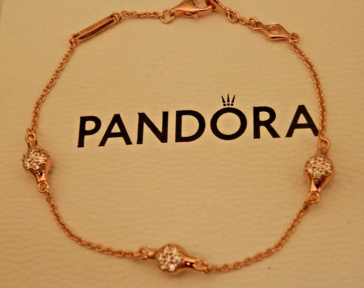 Rose gold hotsell pandora bracelet ebay