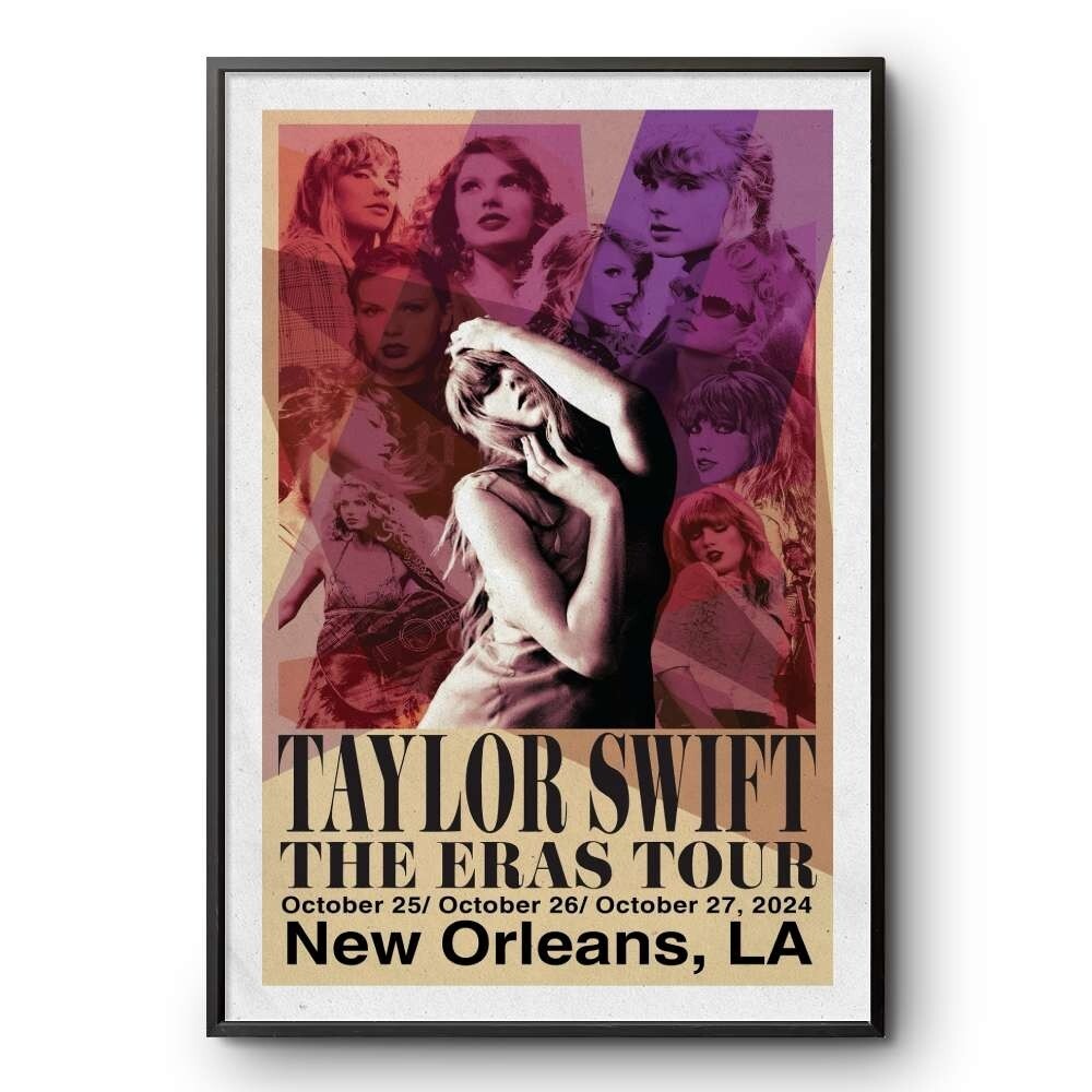 Taylor Swift Tour Oct 25-27, 2024 Caesars Superdome New Orleans, LA Poster