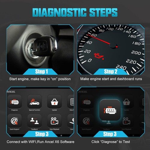 Ancel X7 OBD2 Scanner All System TPMS SRS IMMO DPF Bidirectional Diagnostic Tool - Imagen 11 de 13