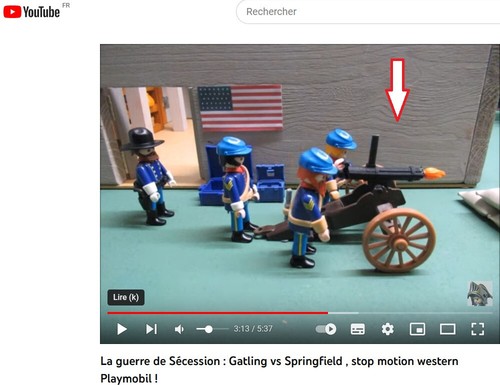 Custom Gatling adaptable sur canon Playmobil Nordiste / Sudiste - Foto 2 di 8
