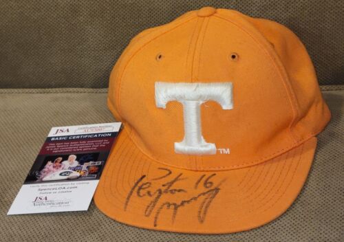 Peyton Manning Signed Tennessee Vols Hat JSA Cert Autograph Auto Colts Broncos