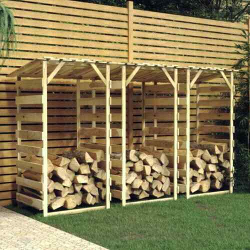 Unterstand Pergola Dach Kiefernholz Brennholzregal Überdachung Fahrradunterstand - Bild 10 von 35