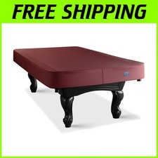 Custom-Fit Waterproof Pool Table Cover - Heavy Duty Leatherette in Bordeaux Red