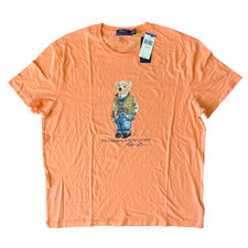 Polo Ralph Lauren Men's Polo Bear Peach T-Shirt Classic Fit Crew Neck NWT FS