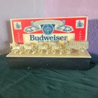 Budweiser Lighted Shelf Sign Display Clydesdale Horses King of Beers Vintage Bar