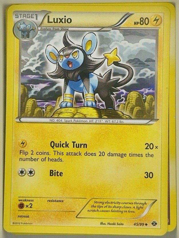 Luxio 45/99 Regular Uncommon Next Destinies Pokemon Card 2012 LP