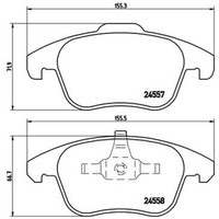 Bremsbelagsatz Brembo P 61 086, Vorne