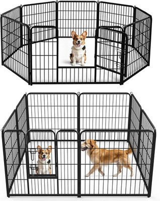 Dog Playpen for Yard Foldable Metal Dog Exercise Outdoor Cat Playpen Pet Fence 