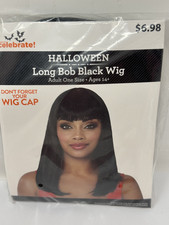 Halloween Black Bob Wig   Short Straight Costume Cosplay Party Hair Cut