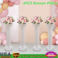 4pcs Roman Column Wedding Roman Pillar Flowerpot Holder Event Party Decor Column