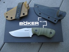 Boker Plus Coye Ridgeback Fixed Blade Knife 02BO060 Custom Sheath Lightly Used