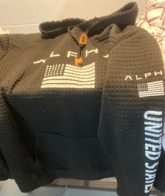 Black Alpha hoodie size 2XL USA Preowned fair condition