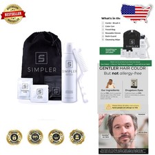 Men's Natural Black Hair  Beard Color - PPD-Free, No Mess, Fade-Resistant