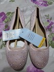 Cat & Jack Girls Pink With Silver Beads Slip On Dressy Shoes Size 5 (NWT) — photo 1
