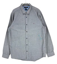 TOMMY HILFIGER Men Long Sleeve Slim Fit Casual Shirt Size XL