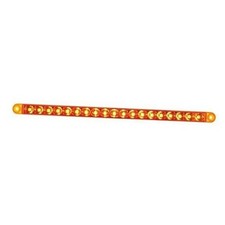 39773B 19 LED 12" Turn Signal Reflector Light Bar - Amber LED/Amber Lens