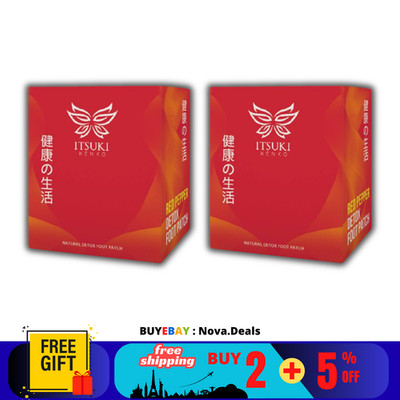 2 x Itsuki Kenko Red Pepper & Herbal Foot Pads Patch Entgiftend