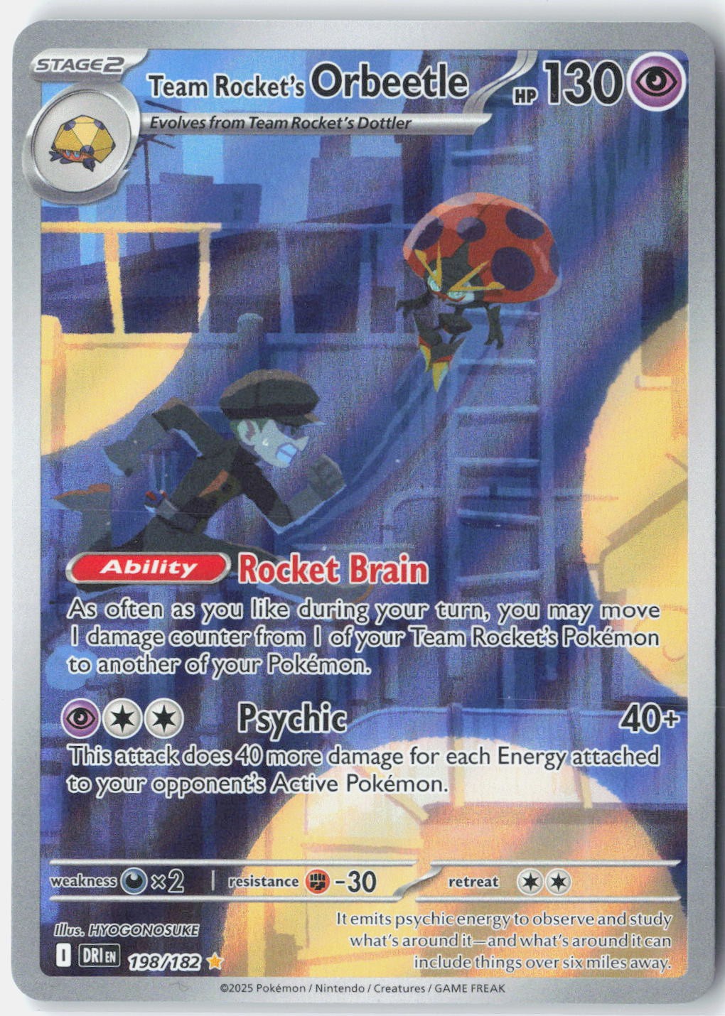 Team Rocket's Orbeetle SV10: Destined Rivals 198/182 Pokemon Card Holo