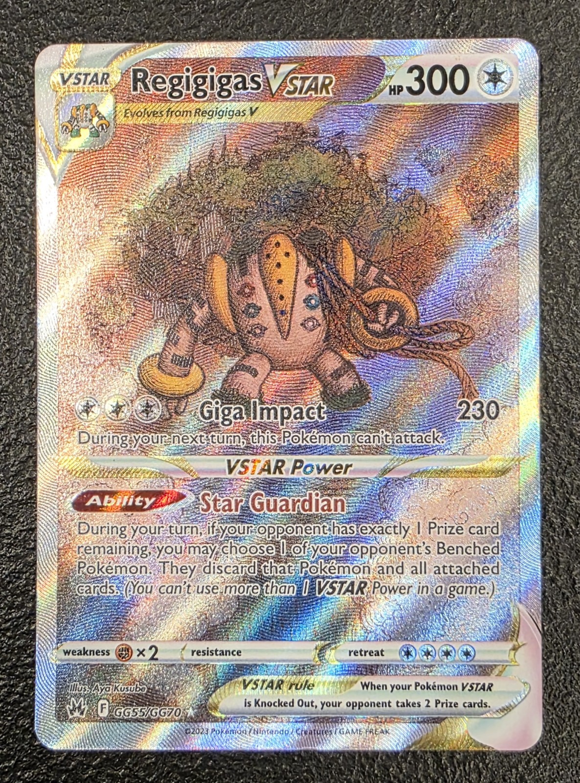 Regigigas VSTAR Holo Ultra Rare SWSH Crown Zenith Galarian Gallery GG55/GG70 LP
