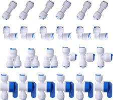 1/4" OD Quick Connect Push in to Connect Water Tube Fitting for RO Reverse Osmos