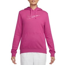 Nike Women s fleece pullover pink hoodie size Medium K-21
