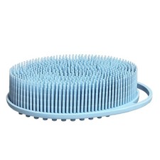 Silicone Body Scrubber Shower Bath and Shampoo Light Blue, Blue